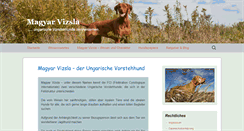 Desktop Screenshot of magyar-vizsla-club.at